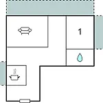 شقة 1 Bedroom Beautiful In ريكّو